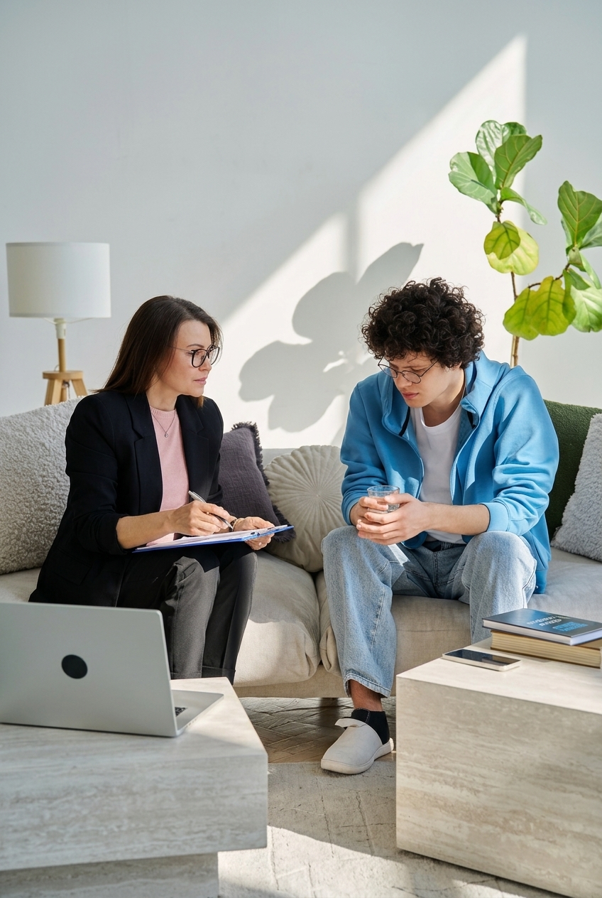 Individual Therapy session in warm office